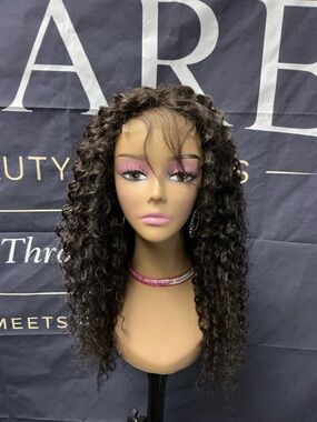Natural Deep Brown Curly Wig - Women Hair